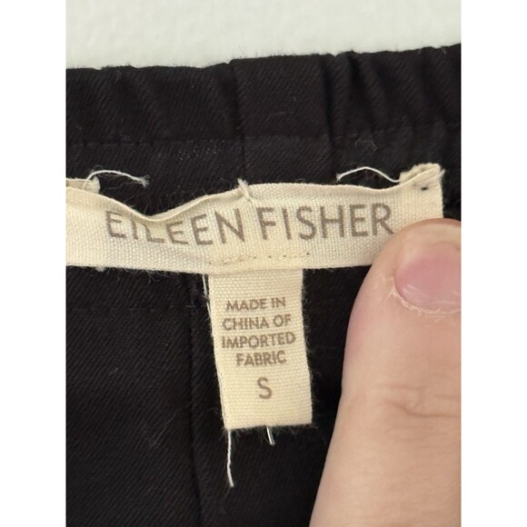 Eileen Fisher Women's Small Pull On Pants Black Straight Leg #RN78121 - Picture 4 of 9
